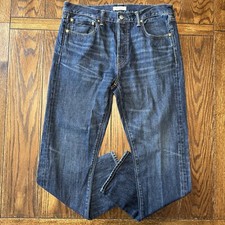 Ae77 The Classic Japanese Selvedge Button Fly Denim Jeans Men's Size 34x32