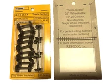 ReBoxx-2 33" HO Semi-scale wheels sets, .960" Axle Length, 12/ Pkg, NMRA RP-25