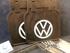 VW BUG MUD FLAPS PAIR BLACK WITH BRACKETS 1950 ON FITS ALL BUGS 111821805B