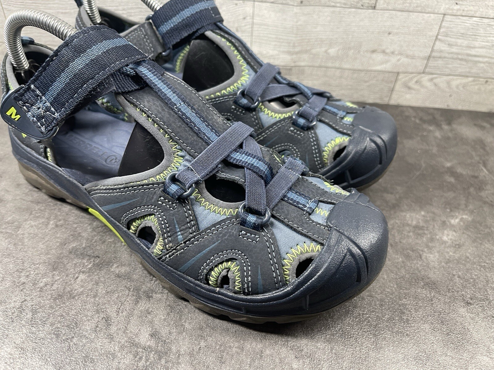 Merrell Hydro Hiker Sandali Ragazzo 7 M Scarpe Blu Trail Impermeabili Sport Acquatici