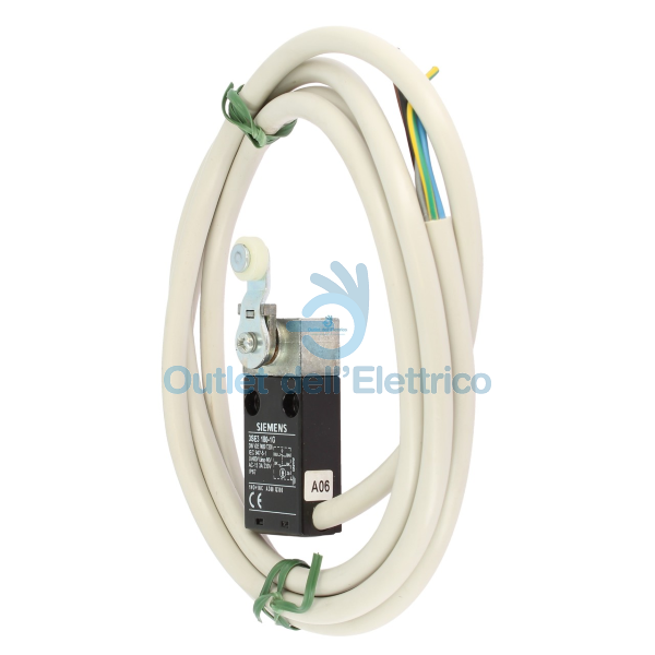 Siemens 3se31801g finecorsa a leva con rotella in metallo + cavo 2m
