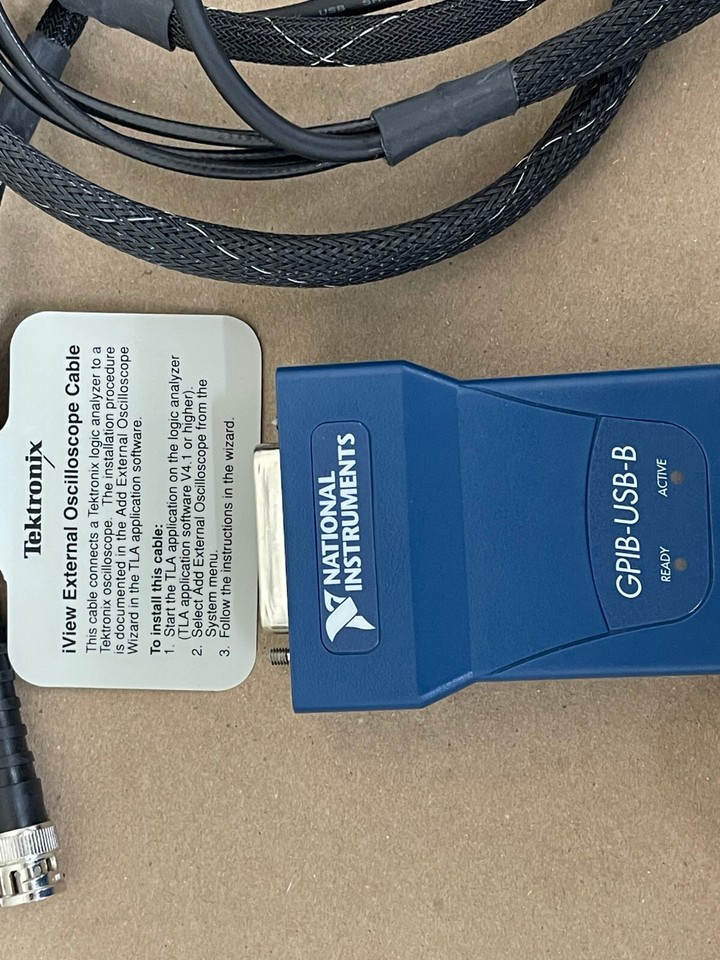 TEKTRONIX 012-1614-01 iView Oscilloscope Cable W/ GPIB-USB-B Interface ...