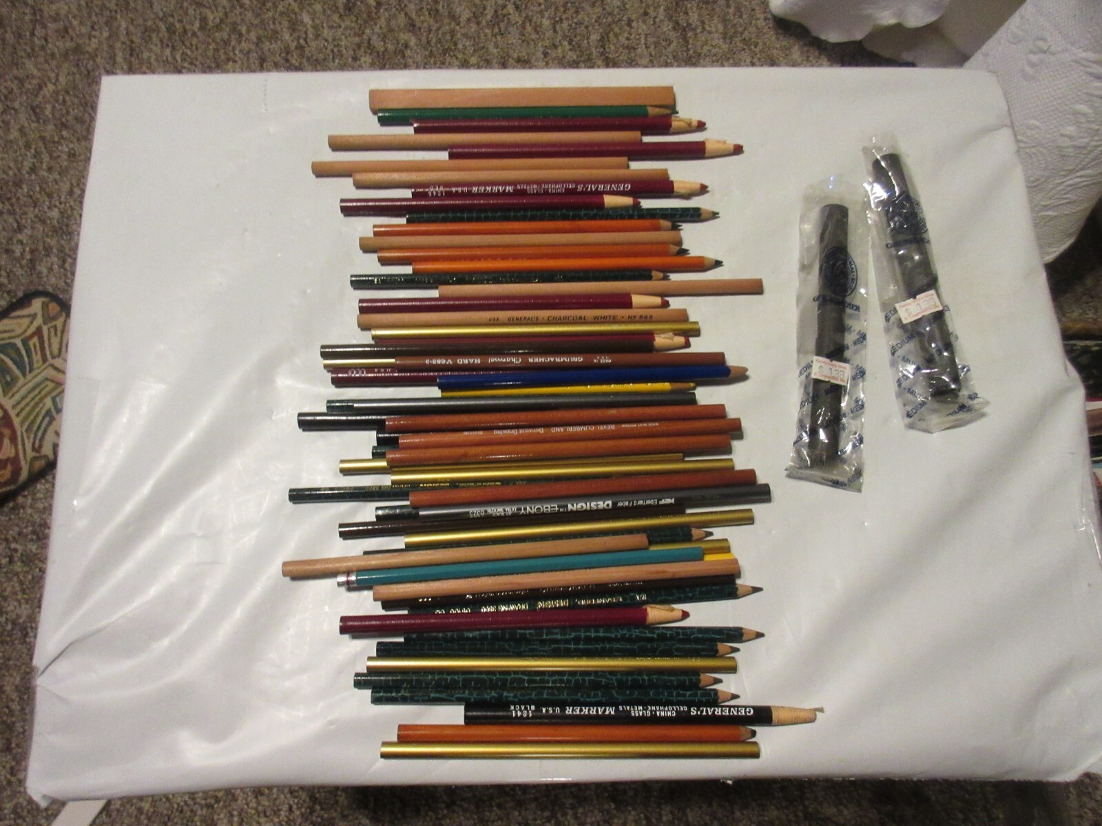 General's Derwent Berol Color Pencils 61 Piece Mix Lot Vintage