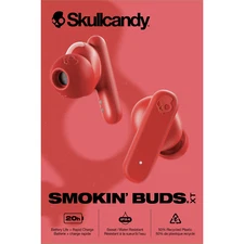 Skullcandy Smokin' Buds XT Wireless in-Ear Earbuds Flame Red NEW
