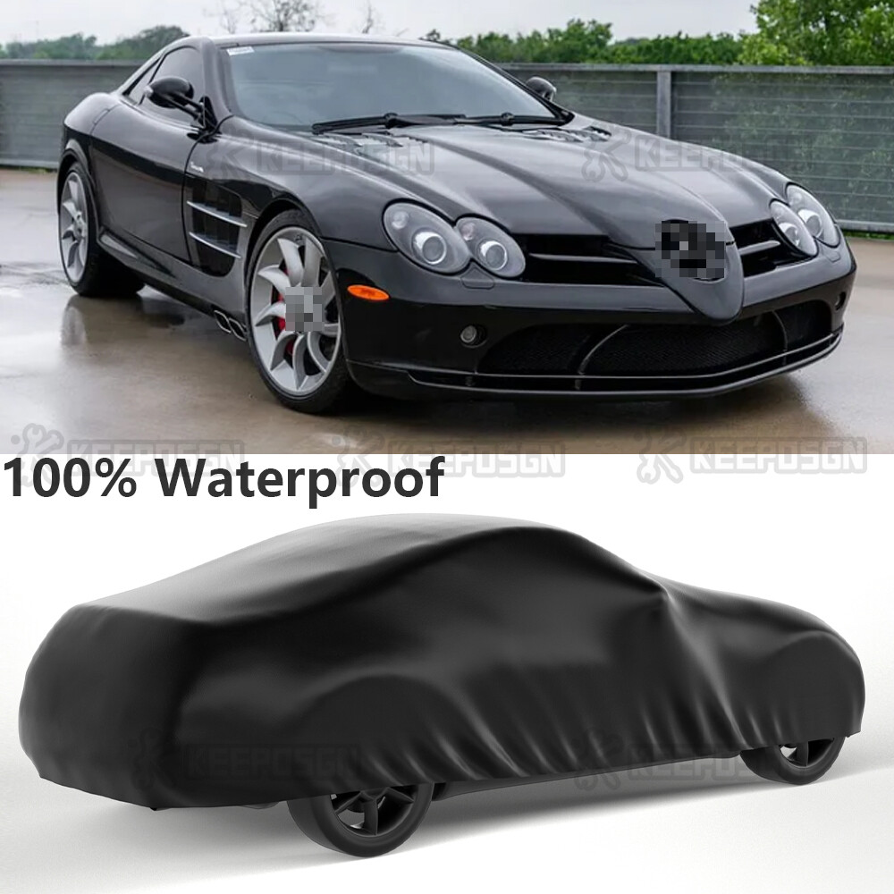 Black Waterproof Satin Stretch Car Full Cover For Mercedes Benz SLR McLaren