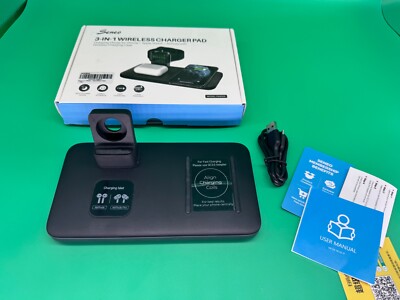 Seneo PA202A 3-In-1 Wireless 7.5W Charging Pad iPhone Apple Watch & AirPods *NEW