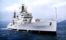 ROYAL NAVY CRUISER HMS TIGER IN THE FIRTH OF CLYDE OFF ARRAN IN 1959