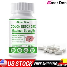 Detox Colon  Body Cleanse Maximum 25x Strength Cleansing Diet 120 Capsules USA