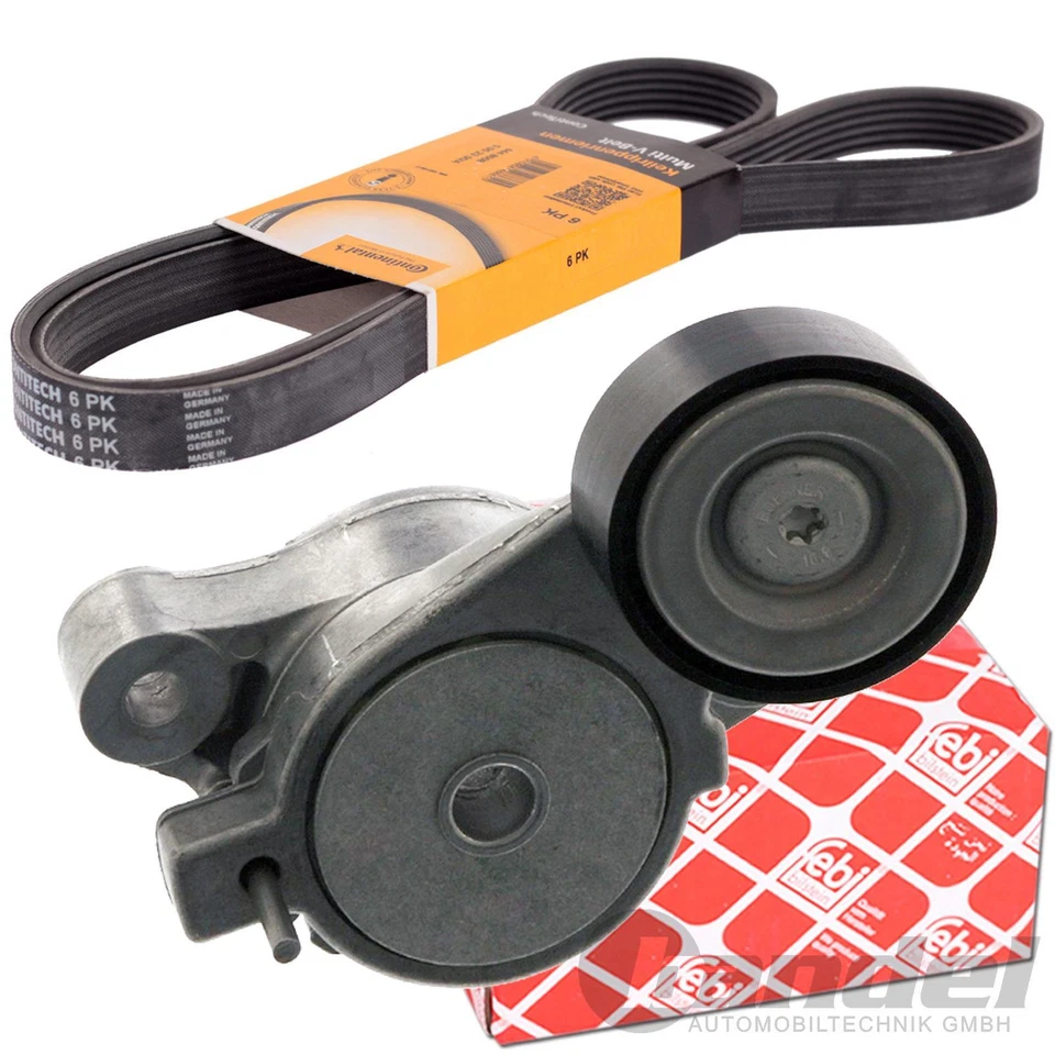 CONTI RIEMEN + FEBI SPANNER + WASSERPUMPE für VW GOLF 5 PASSAT B6 TOURAN POLO 6R - Bild 3 von 4
