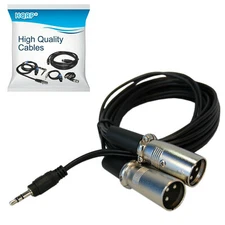 10ft 1/8" TRS to Dual Male XLR Splitter Cable for M-Audio BX5a / M-Audio BX5 D2