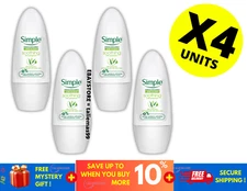 4 X Simple Soothing Anti-Perspirant Roll-On Deodorant For Sensitive Skin