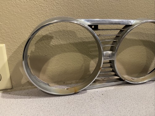 1969 Ford Galaxie 500 Left Driver OEM Chrome Headlight Bezel Trim - Picture 4 of 11