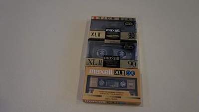 maxell HB2-90 カセットテープ③ New 3 Maxell XLII 90 min Type II High Bias Audio Cassettes