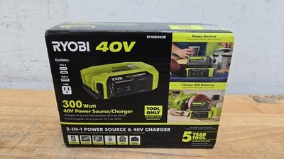 Ryobi RY40BG02B, 40V/300W Charger/2-In-1 Power Source (TOOL ONLY)