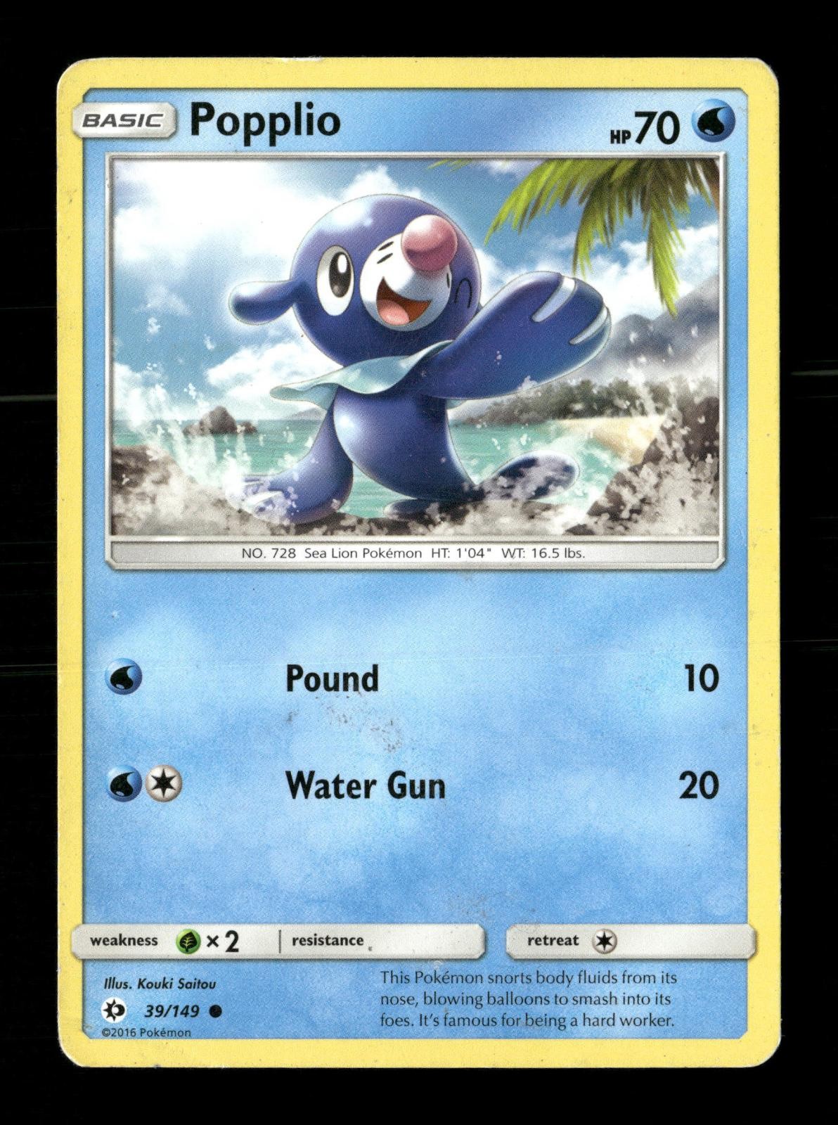 Popplio 39/149 Common SM Base Set Pokemon HP