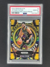 2024 Prizm Black Jayson Tatum Gold Prizm Kaleidoscopic /10 Psa 10 Gem MT Celtics