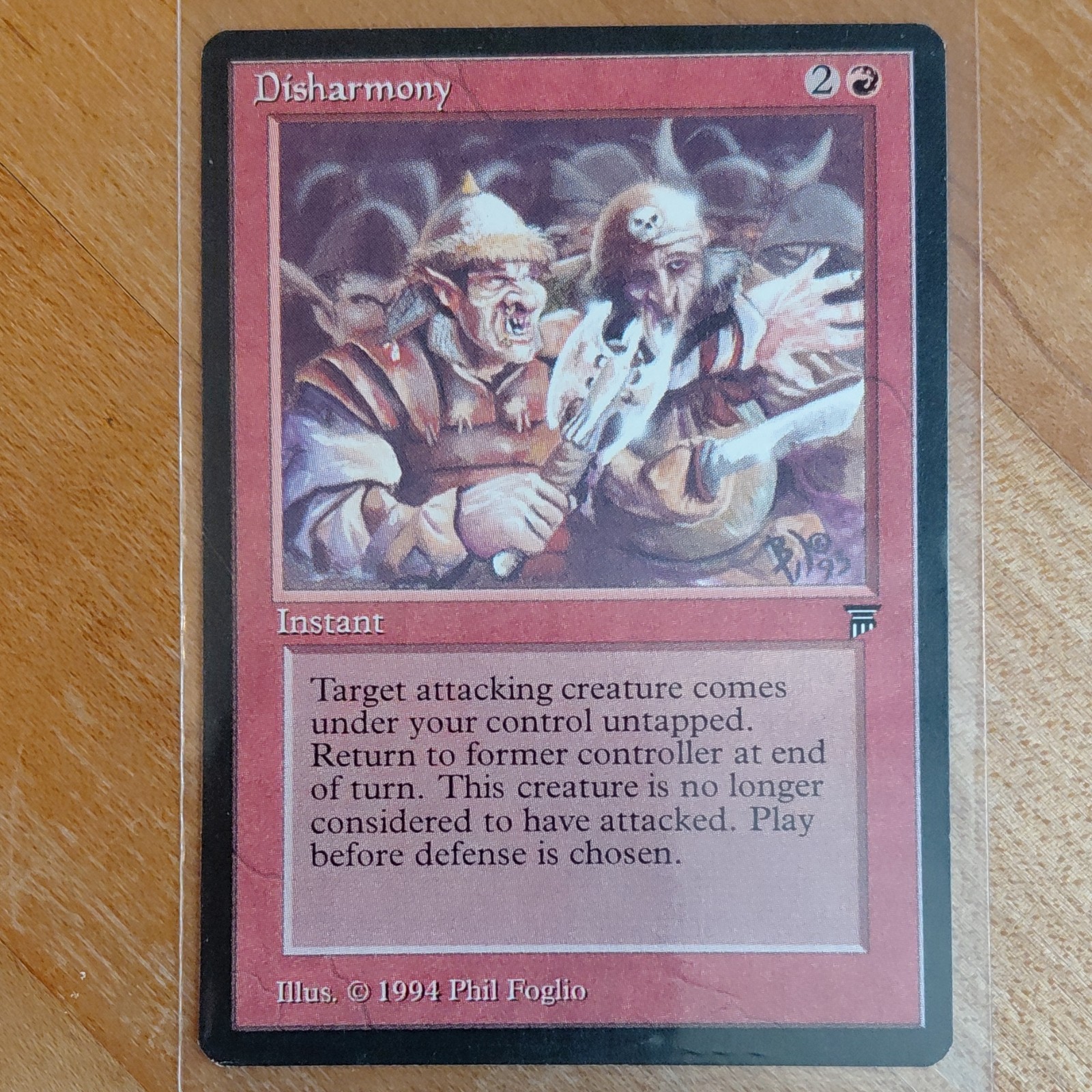 Wizards of the Coast Disharmony Legends Rare Red Instant Regular 1994 Foglio