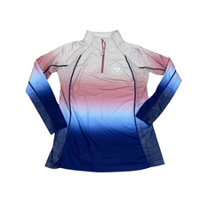 Aubrion Quarter Zip Ombre Vented Activewear Equestrian Base Layer Women's XL