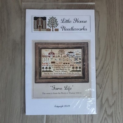 Little House Needleworks Farm Life Cross Stitch Pattern Chart Psalms 104:14 2019