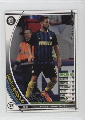 2016-17 Panini WCCF Danilo D'Ambrosio #210/389 0q2c