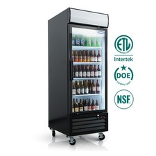 27" Commercial Display Fridge 20Cuft,Glass Door,Digital Control,Auto Defrost