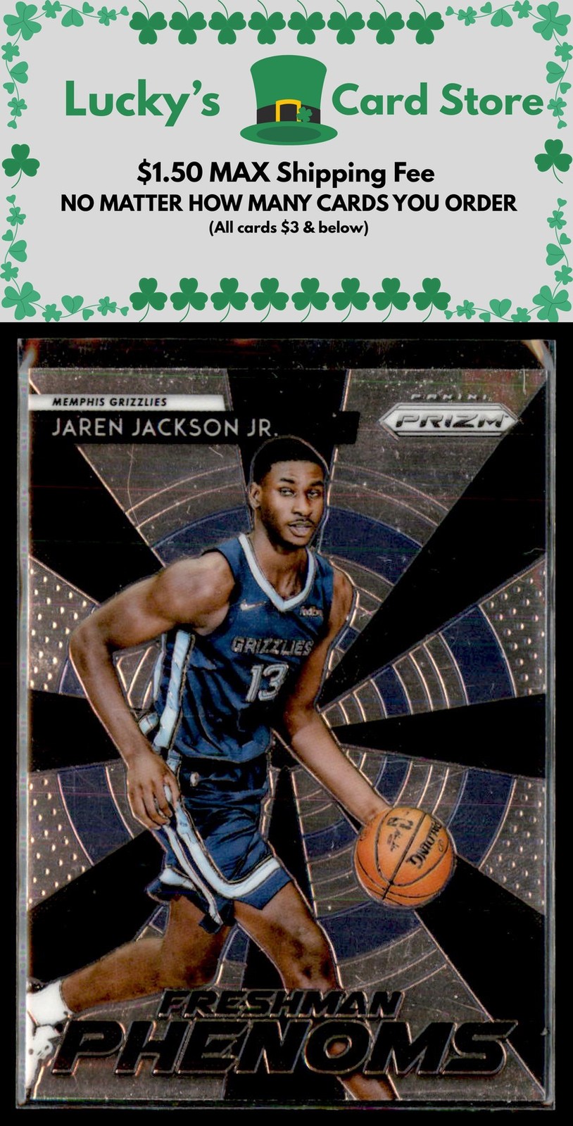 2018-19 Panini Prizm #22 Jaren Jackson Jr. Freshman Phenoms Rookie