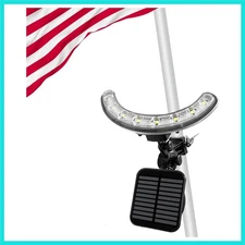 Flag Pole Light Outdoor Solar Flagpole Light House Mount with Adjustable 180°...