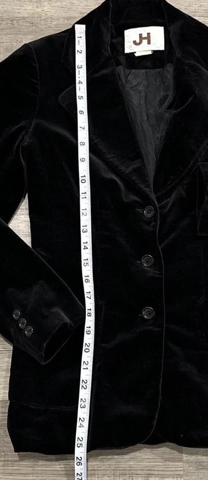 JH Collectibles Vintage Velvet Lined Blazer Womens Size 4 Velour Jacket - Image 4 of 4