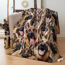 German Shepherd Dog Blanket For Women Men Dog Lovers Gifts Soft Warm 50x60 Inch