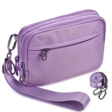 Small Nylon Crossbody Bags For Women,Wristlet Wallets With Phone Organizer, 2...