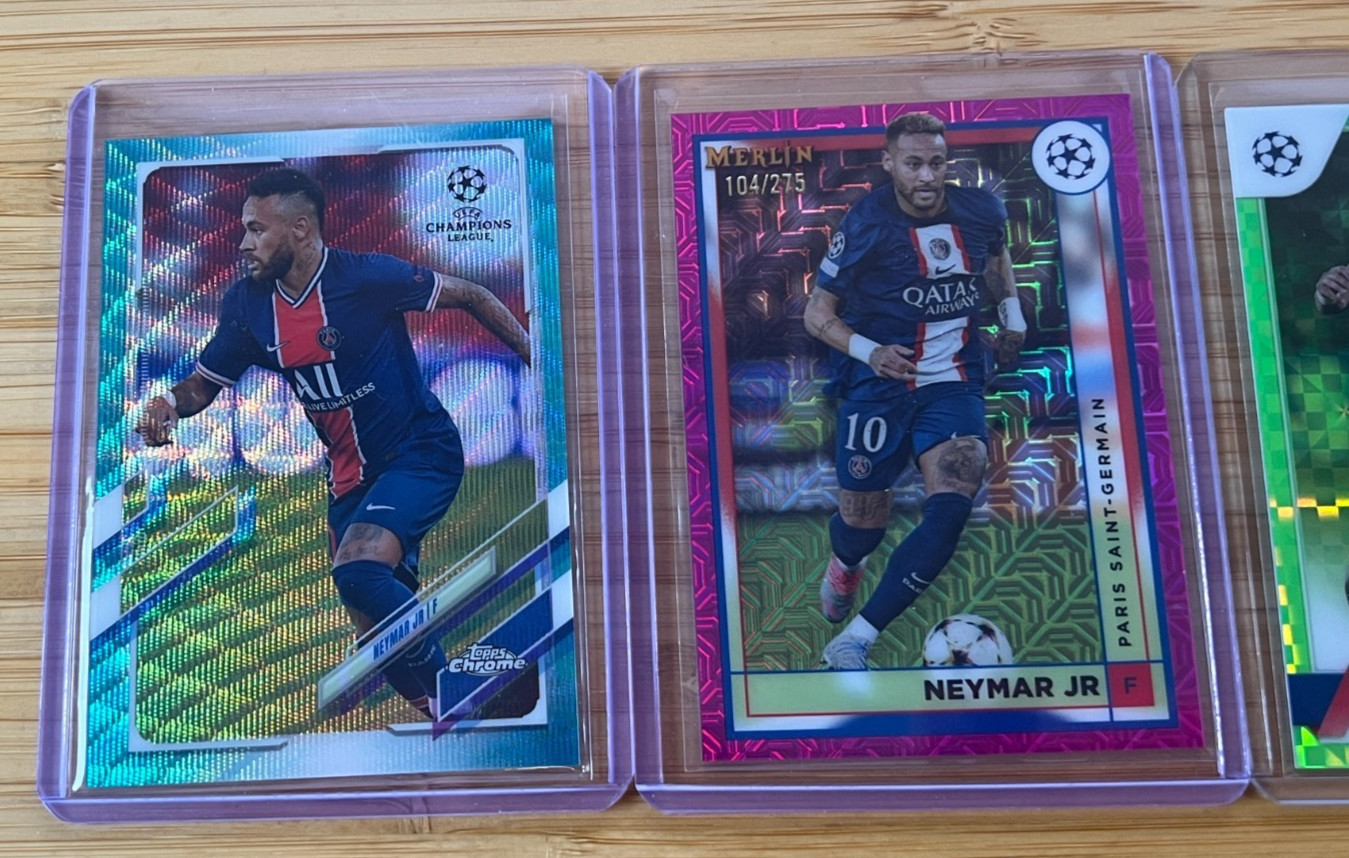 Neymar Jr. Topps Numbered Lot - 3 Cards - PSG view 2