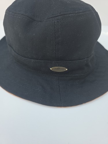 1980s SCALA Collezione Sun Hat, Wide Brim Summer. Vintage ladies hat Black cap