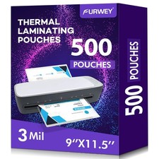 500 Pack Laminating Sheets, Holds 8.5 x 11 Inch Sheets, 3 mil, 9 x 11.5 Inche...