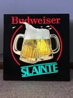 RARE Vintage Budweiser SLÁINTE Irish Cheers Beer Sign Lighted Bud Light Up Pub