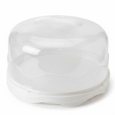 Large Round Cake Storage Carrier Box Container Clear Lockable Lid Cover Colour