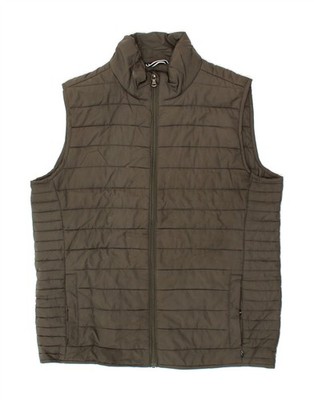 CREW CLOTHING Herren Wattierte Weste UK 40 Large Grau Polyester CQ76