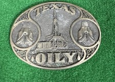 Vintage Texas Oil Derrick Solid Brass Belt Buckle Alard Design