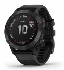 Garmin Fenix 6 Pro Unisex Adults GPS Smartwatch - Black (010-02158-01)  PRISTINE