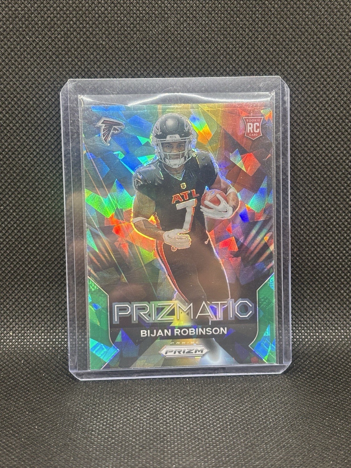2023 Prizm NFL Football BIJAN ROBINSON RC PRIZMATIC GREEN ICE PRIZM Rookie Card