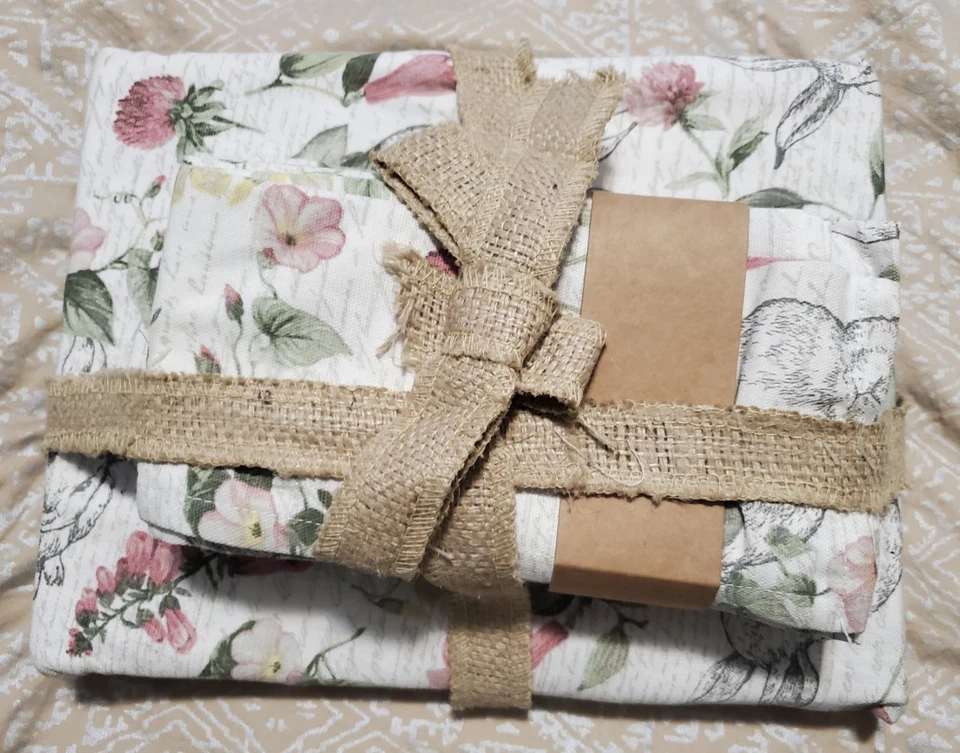 Envogue HAPPY EASTER 11 piezas Juego de Manteles 90" Redondos y 10 Servilletas 100% Algodón NUEVO Foto 2 de 4