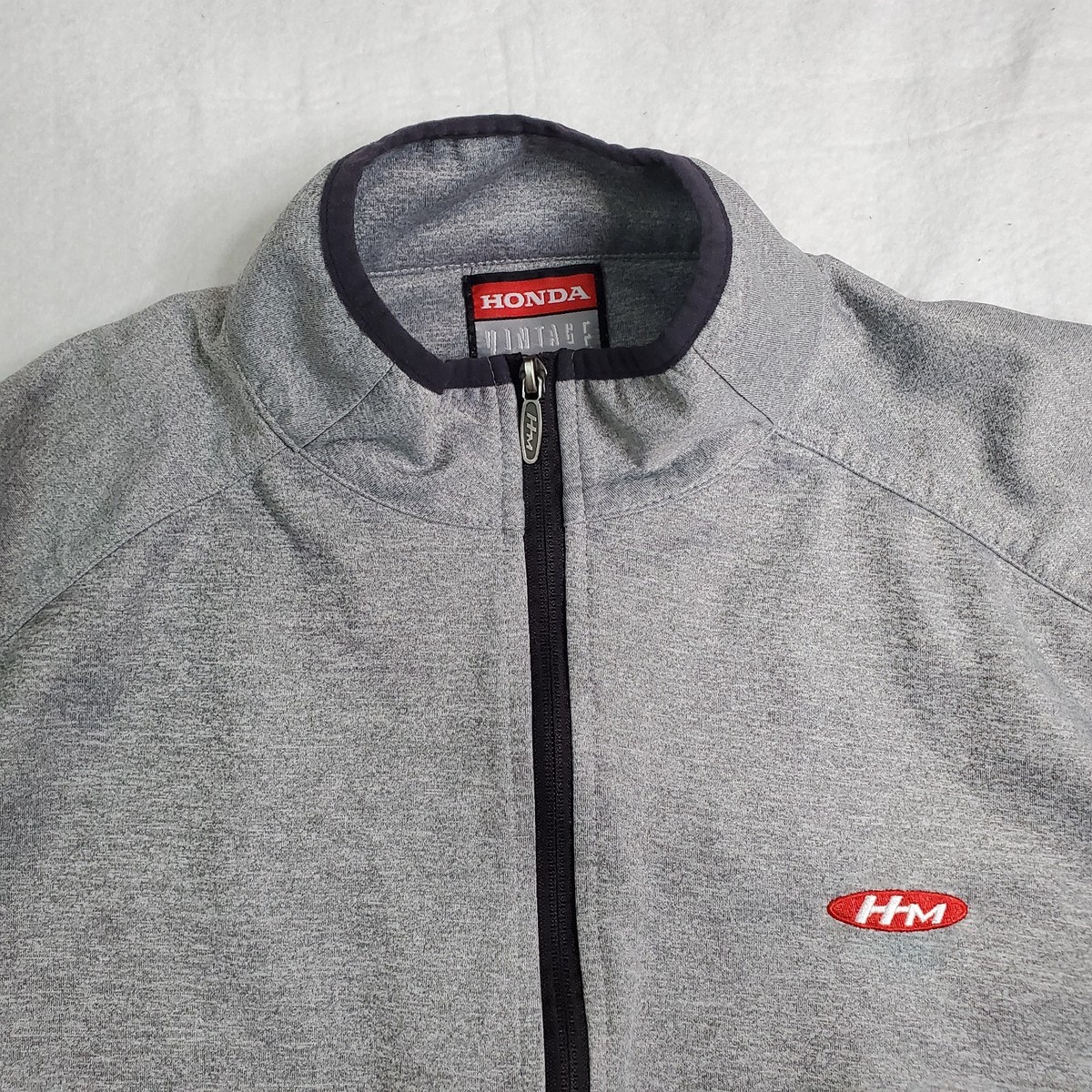 Vintage Culture Mens Honda Motor Tokyo Full Zip Jacket Gray Size