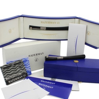 Waterman Serenite 18k Gold Nib Fountain Pen Case & Box Lot of 2 #M229106 1