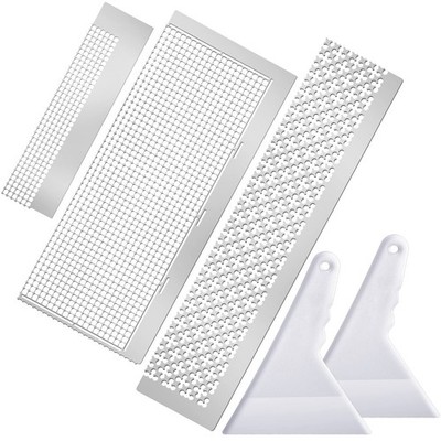 Gersoniel 3 Pcs Stainless Steel Diamond Painting Rulers with 216 699 Chrome 