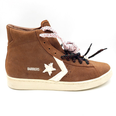 Converse x Barriers Pro Leather Hi Sneakers Men s 10.5 Brown Extra Laces NEW