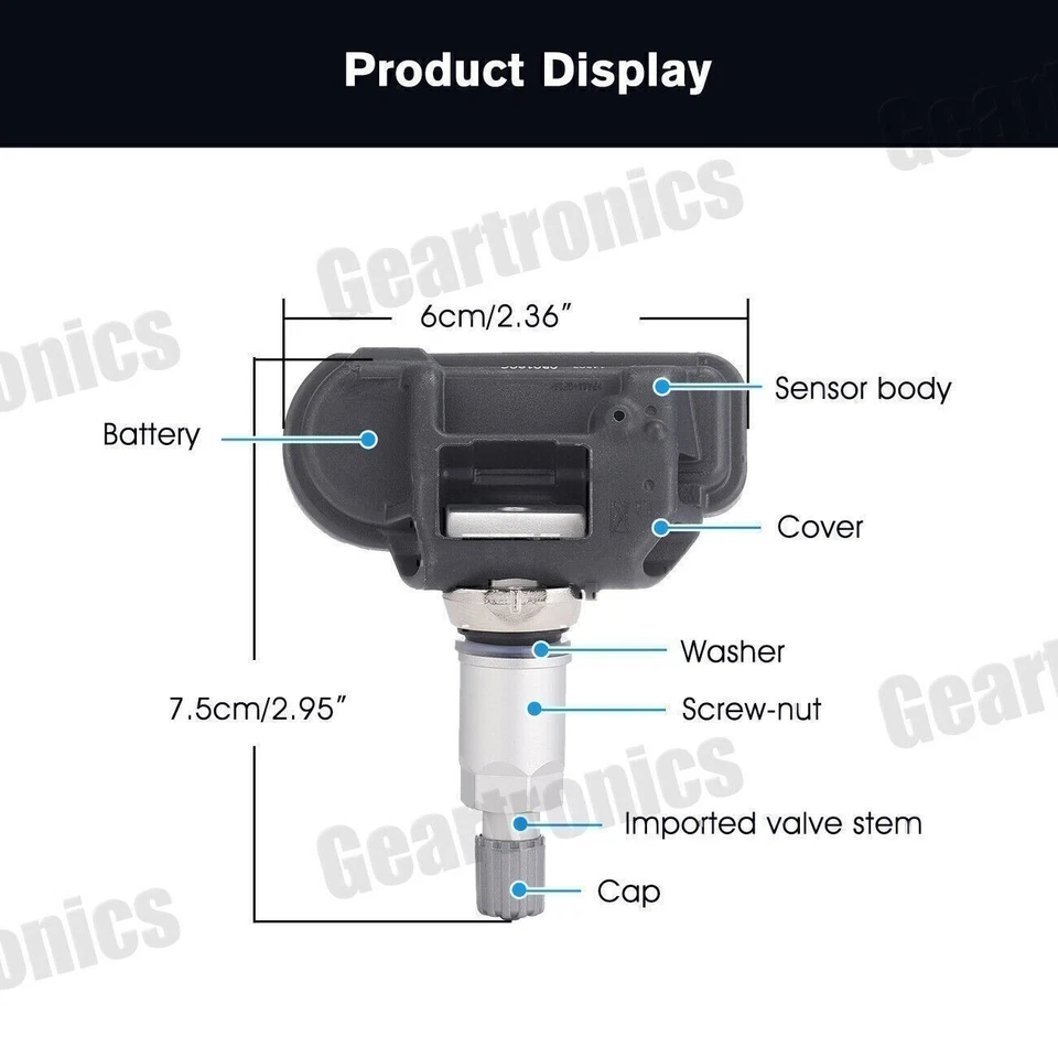 Juego de 4 TPMS A0009050030 para monitoreo de presión de neumáticos Mercedes-Benz NUEVO Foto 3 de 4