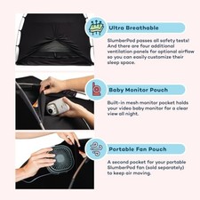 SLUMBERPOD THE ORIGINAL BLACKOUT SLEEP TENT FOR PACK N PLAY  MINI CRIB - BLACK