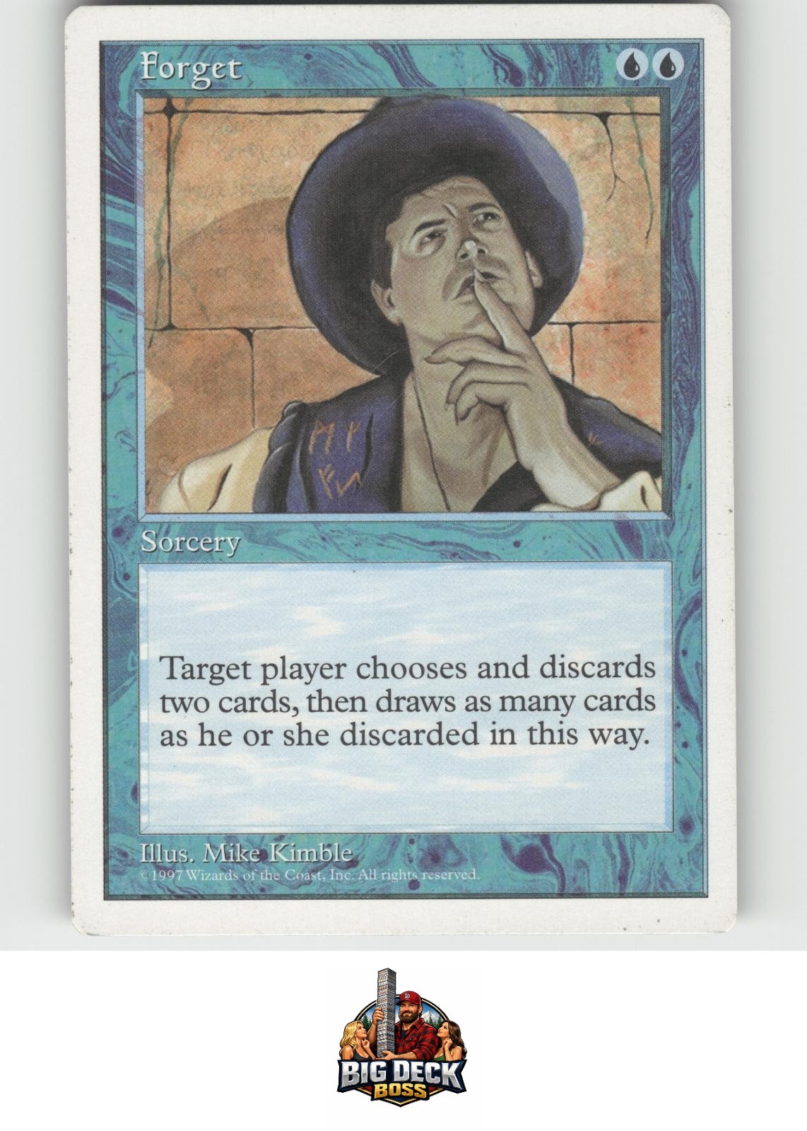 Forget Fifth Edition Rare MTG Moderately Played