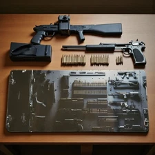 Large Tatical Armory AR Rifle Gunsmith Gun Bench Mat Gaming Mouse Pad 35" X 16" 