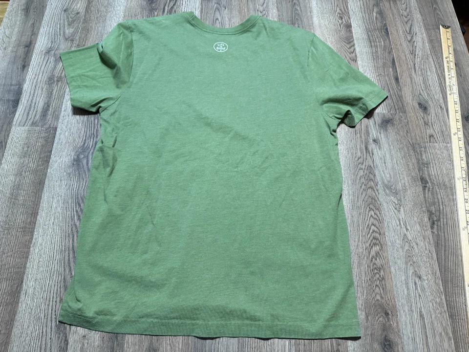 Camisa Life is Good, Para Hombre Grande, Manga Corta Verde Negro Bicicleta Dispositivo Móvil Foto 2 de 4