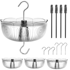 Ant Moat for Hummingbird Feeders, 4 Pack, 6 OZ Vintage Style Ant Guard Humm...